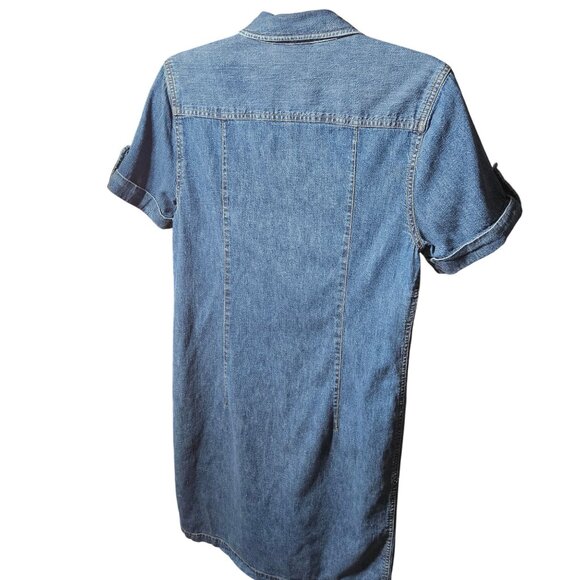 Jones New York Sport Denim Short-Sleeve Button-Down Shirt Dress - Picture 5 of 6